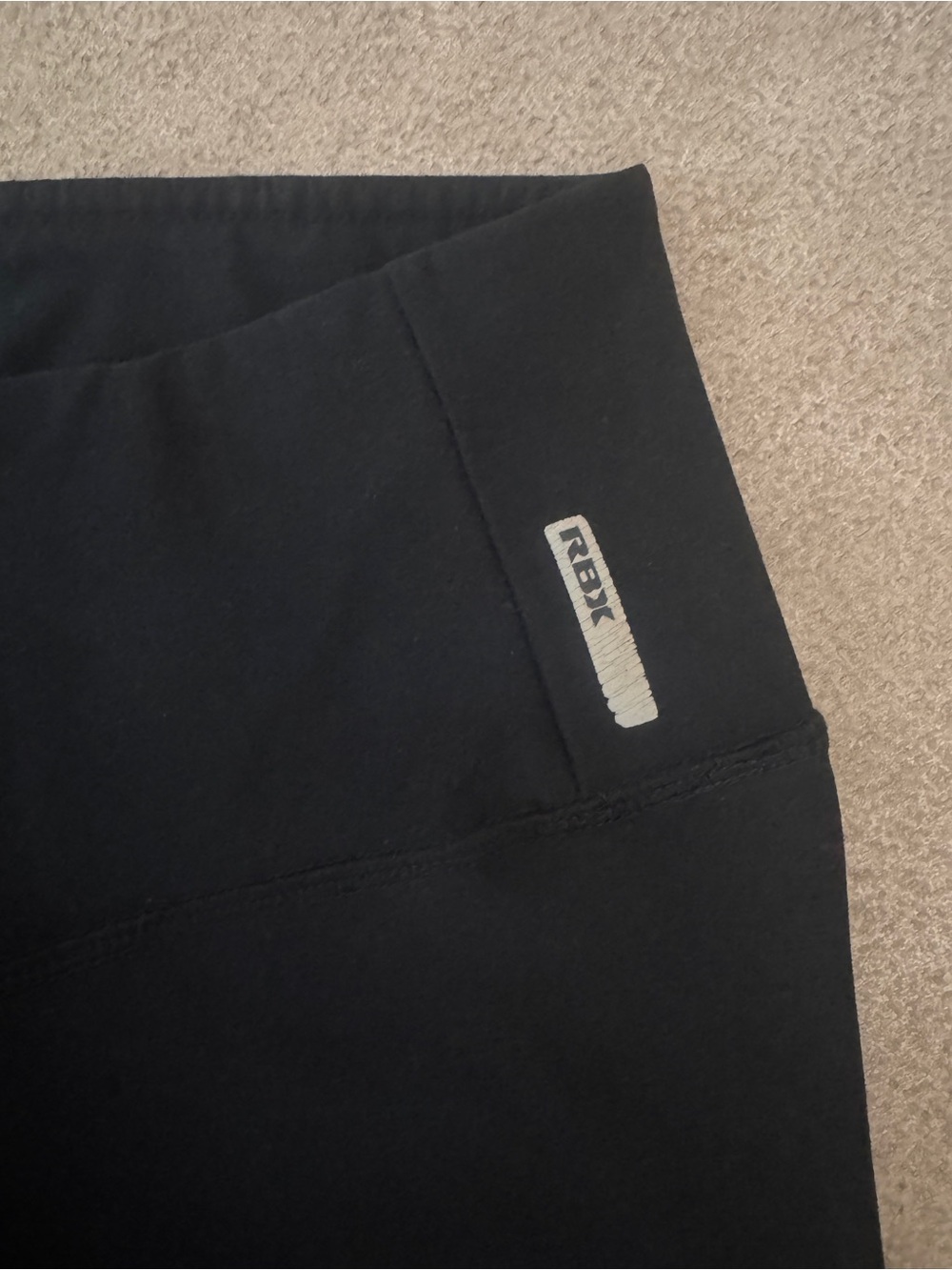 RBX High Rise Laser Cut Geometric Capri Leggings Black Large - Picture 5 of 11
